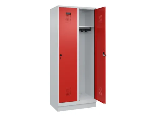locker,HxBxD 1950x800x500mm,2vak,vak B 400mm,draaigrendel,sokkel