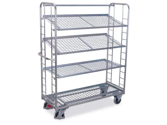 Bijzetwagen Verzinkt 250kg H 1811mm 1320x537mm 4 Etages Draadgaas