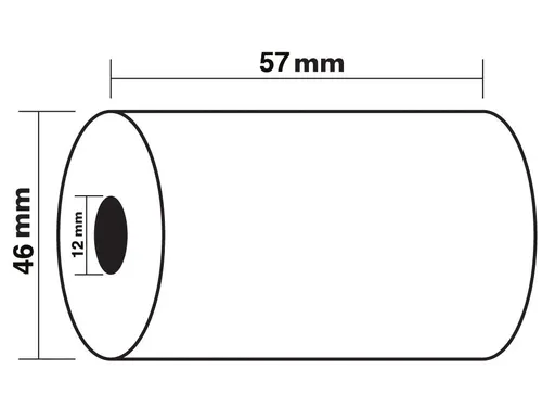 thermische rekenrol 57 mm D +-46 mm asgat 12 mm