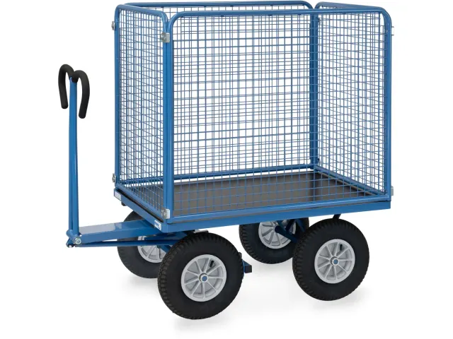 Handtrekwagens 6444l 1000kg 1200x800mm Draadgaas Luchtbanden