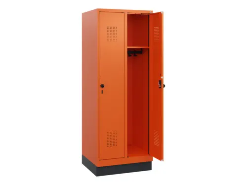 schoollocker,HxBxD 1630x600x500mm,2vak,vak B 300mm,draaigrendel,sokkel