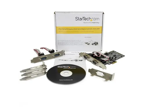4-poort Native PCI Express RS232 Seriële Kaart met 16550 UART