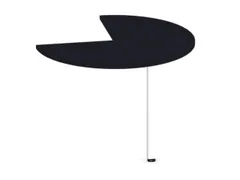 aanbouwtafel,i.h.v.,HxØ 720-840x1000mm,driekwartrond,CC-zwart