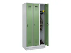 locker,HxBxD 1950x900x500mm,3vak,vak B 300mm,draaigrendel,sokkel