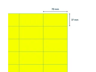 Etiket 70x37mm Fluor Geel 100 Vel - 3