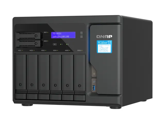 Intel Atom C5125 2.8 GHz, 8 GB UDIMM DDR4, 5GB Flash, 6 x 3.5 inch + 2