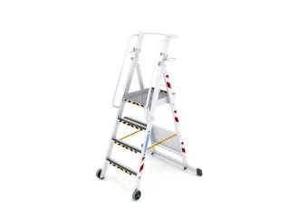 verrijdbare platformladder,bordes HxBxD 1600x500x450mm - 1