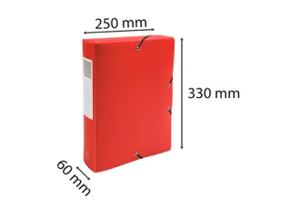 Klasseerdoos OPAK PP rug 60mm rood - 9