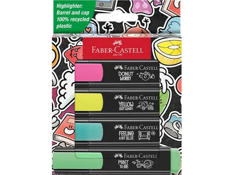 Markeerstiften Faber-Castell 46 Graffiti 4 stuks in karton etui