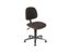 Discountoffice Werkplaatsstoel H 490-630mm Stof Zwart Gasveer Glijders Aluminium