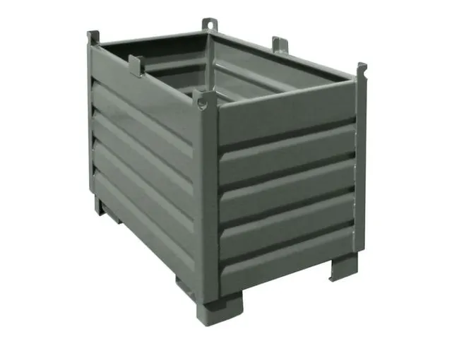 Systeem-Stapelcontainer Grijs 850x600x1200mm 500kg Inhoud 0.5m³