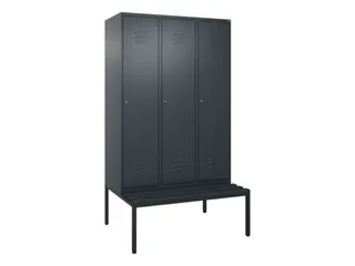 locker voor scheiding van kleding,HxBxD 2120x1200x815mm,3vak - 1