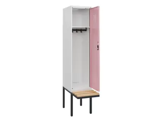 locker met bank,HxBxD 1950x400x815mm,1vak,vak B 400mm,cilinderslot - 1