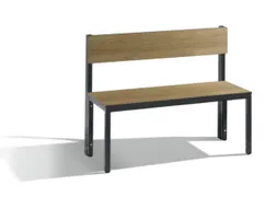 omkleedbank,HxLxD 796x1000x407mm,HPL eiken-sereno,frame staal RAL7021