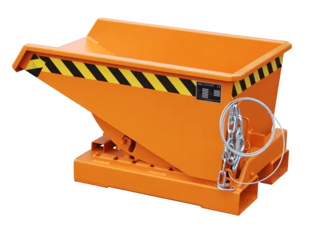 Kiepbak 0.15m³ Hxbxd 550x640x960mm Afrolautomaat Gelakt Ral2000