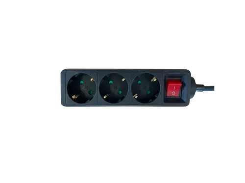 Stekkerdoos BRASQ 3 voudig 1.4 meter zwart