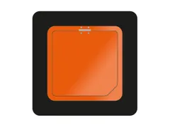 Circulaire Afvalbak BrickBin met klepdeksel 65 Liter Zwart Oranje