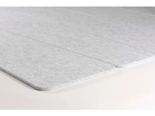 Akoestische PET-vilt trapezium stroken lichtgrijs 30x120cm 6 stuks