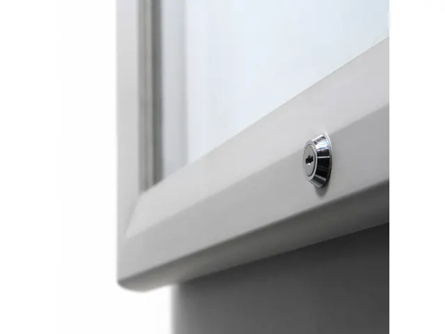Vitrinekast mededelingenbord Outdoor 12xA4 met gasveer Zilver