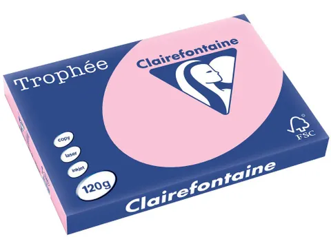 Trophée Pastel papier A3 120 gram 250 vel roze