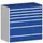 ladekast 1200x1300x750mm 7laden zware lasten RAL7035 front RAL5010