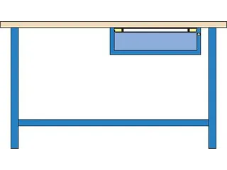 werkbank,HxBxD 840x2000x700mm,multiplexblad,RAL7035,front RAL7035 - 1