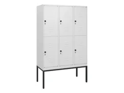 dubbeldekse locker,HxBxD 1950x1200x500mm,3x2vak.,vak B 400mm