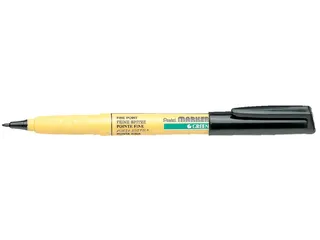 Viltstift Pentel NM10 textiel Pen rond zwart 1mm - 1