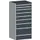 ladekast HxBxD 1600x800x750mm 9laden RAL7035 front RAL7016