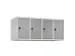opzetkast,v. locker,4vak.,vak B 300mm,HxBxD 500x1200x500mm
