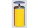 Station de tri sélectif 3x30l tôle d'acier avec auvent RAL1023/RAL50