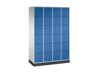 lockerkast,RAL 7035/RAL 5010,HxBxD 1950x1220x500mm,4x6vakken,cil.-slot - 2