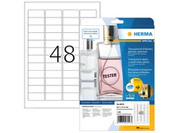 HERMA 8016 Transparant folie-etiket Glanzend A4 45,7x21,2mm 1200 stuks