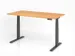 Bureau assis-debout électrique 640-1290x1600x800mm hêtre/graphite