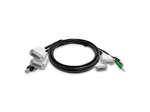 1.8 Meter Dual-Display KVM Kabel, HDMI en DisplayPort naar DVI en DP,
