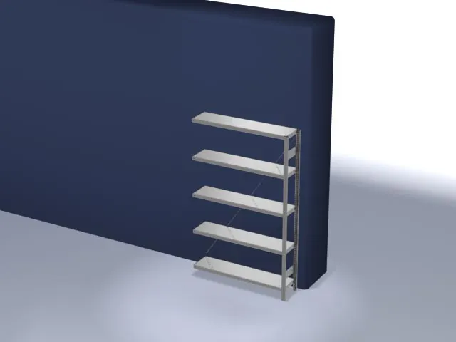 systeemstelling,aanbouwveld,HxBxD 2000x1310x335mm,vakl. 300kg