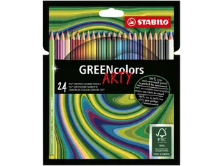 Kleurpotloden STABILO 6019 GREENcolors Arty assorti etui à 24 stuks - 1