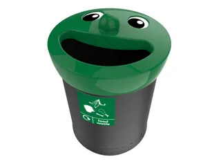 Afvalbak Smiley Face Bin 52 Liter Food Waste Zwart Groen - 1
