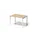 bureau HxBxD 740x1200x800mm blad esdoorn 4-voeten verkeerswit