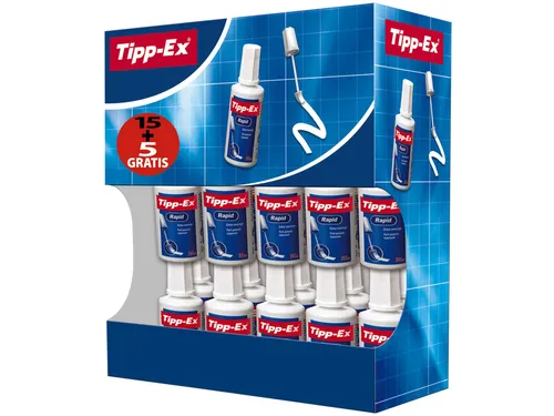 Correctievloeistof Tipp-ex Rapid foam 20ml valuepack à 15+5 gratis