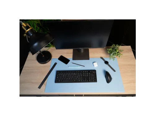 Onderlegger PU 43x90 donkerblw/lichtblw