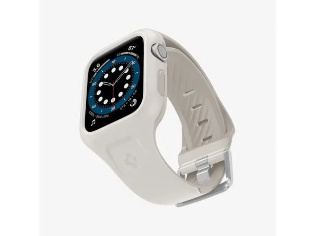 Spigen Liquid Air Pro Case Apple Watch SE 40mm Band Wit Silicone