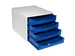 Module de classement Ecobox Office 4 tiroirs - Bleu nuit
