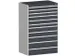ladekast HxBxD 1600x1050x650mm 11laden RAL7035 front RAL7016