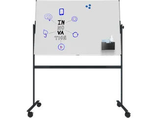 Legamaster UNITE kantelbaar Whiteboard 100x150cm zwart onderstel - 2
