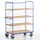 etagewagen,draagverm. 600kg,4etage(s),laadvl. LxB 1000x640mm,houtetage