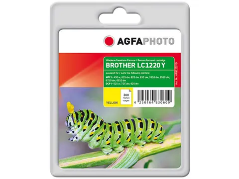 AgfaPhoto Brother LC1220Y MFCJ inkt Geel Rebuilt 300 pagina's