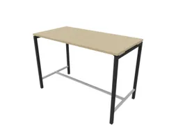 statafel,HxBxD 1070x1600x800mm,hoekig,met 4-voeten donkergrijs