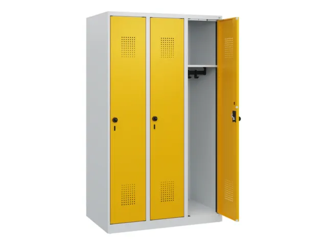 schoollocker,HxBxD 1530x900x500mm,3vak,vak B 300mm,draaigrendel