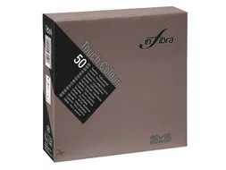 Infibra I-0496 Servet 33x33cm 1/4 vouw 2-Laags Bruin 1200 Stuks